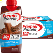 2 Packs Premier 30G Protein plus Energy and Immune Support Shakes, 11 Fl Oz, 18-Pack Chocolate