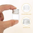 thumbnail image 3 of Frascos de vidrio claros de 5ml, paquete de 20 frascos de muestra de líquido pequeños con tapas de tornillo, botellas a prueba de fugas, frascos vacíos, contenedor de polvo, plateado, 3 of 6