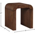 thumbnail image 3 of Meridian Furniture Toulon Brown Oak Veneer End Table, 3 of 7