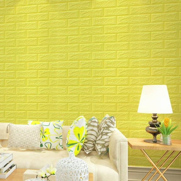 3D Brick Wallpaper Panels - Self-Adhesive PE Foam Wall Decals, 35x38.5cm (13.7x15.1 Inches) - Soundproof & Shockproof, Easy to Clean, for Living Room, Bedroom, TV Wall (2-Pack)