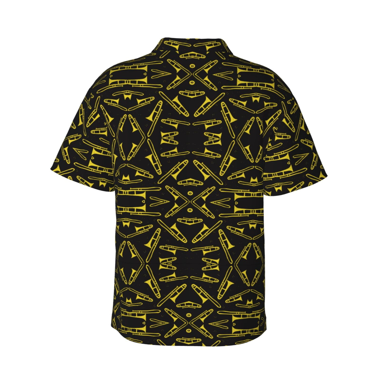 Men's Hawaiian Shirt Short Sleeve - Retro 80s 90s Memphis Print Aloha Beach Shirt, Casual Button Down - View #10