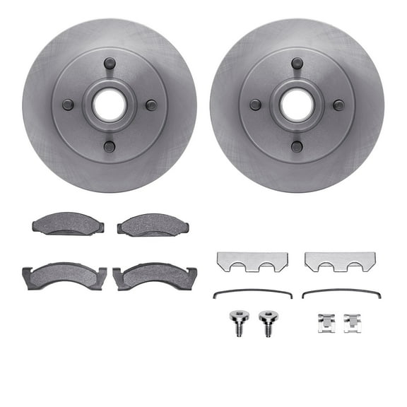 Dynamic Friction Company Front Brake Rotors with 5000 Advanced Brake Pads includes Hardware 6512-55049