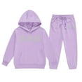 thumbnail image 6 of Gaexia Boys Sweatsuit Tracksuits Sweatshirt and Pants Warm Up Suit Solid Color Hoodie Sets 2 Pieces Kids Sweatsuit Back To School,Purple,8-9 Years, 6 of 6
