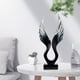 thumbnail image 2 of Escultura de alas, figura decorativa, estatua moderna, adorno de escritorio para entrada, chimenea, decoración del hogar, regalo de inauguración de la Gris, 2 of 9