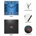 thumbnail image 2 of Modern Blue Wooden Wall Clock Silent Non Ticking, Abstract Diamond Luxury Gradient Square Wall Clocks Battery Operated, Decor Clock for Home Office, Living Room, Kitchen, 10 Inch, 2 of 9