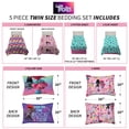 thumbnail image 3 of Franco Kids Bedding Trolls World Tour Twin Comforter and Sheet Set with Sham, 5 Piece Set, 3 of 5