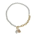thumbnail image 2 of Collar de Perlas de Arroz Multicapa de Metal Fiudx Joyería para Damas Regalo, 2 of 7