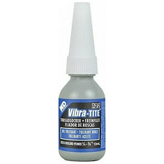 Primerless Threadlocker, VIBRA-TITE 122, Blue, Medium Strength, Liquid, 10 mL