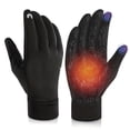 thumbnail image 1 of CHUANK RIGWARL 1 Pair Winter Cycling Gloves  Windproof Gloves Outdoor Gloves Two-finger Touch Screen  Non-slip Silicone  With Reflective Strip For Men Women, 1 of 7