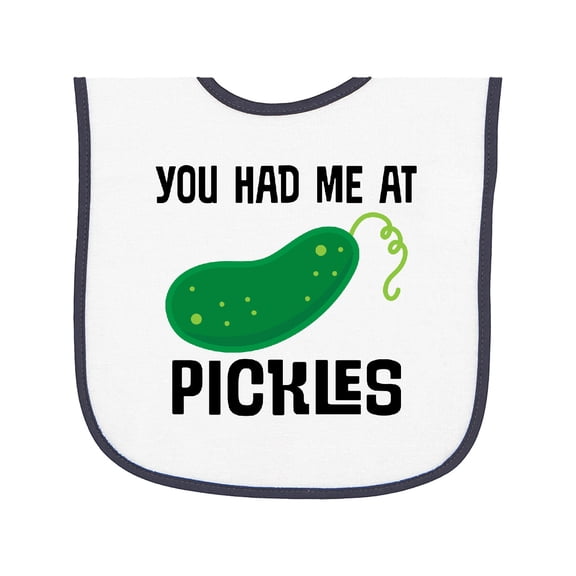 Inktastic You Had Me at Pickles Baby Terry Cloth Bib