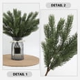 thumbnail image 4 of KAKOWELY 3 ramas de pino artificiales con hojas verdes y agujas, decoración navideña., 4 of 5