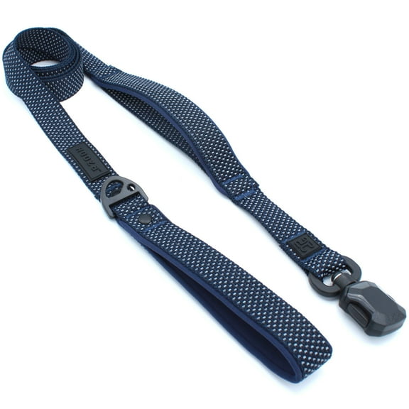 HOOZA: Magnetic Quick Clip: Reflective Leash - Blue, Medium - 1" x 6' Dog Outdoor Accessory, Pet Safety-Walking-Training-Control, Padded Loop Handle