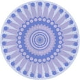 thumbnail image 1 of Ahgly Company Machine Washable Indoor Round Transitional Purple Area Rugs, 3' Round, 1 of 7