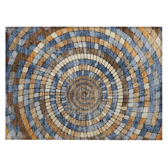 Dalyn Rugs Machine Washable Indoor/Outdoor Chantille ACN2216 Denim 1'8" x 2'6" Rug