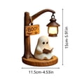 thumbnail image 3 of WTQVGQ Resin Ghost Reading Night Light Ornament, Vintage Handcrafted Desktop Ambient Lamp, Soft Warm LED Bedside Decor for Study, Bedroom, Bookshelf, Halloween Gift, 3 of 7