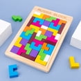 thumbnail image 3 of Children Wood Puzzle Block Set Creative Wooden Educational Puzzle Building Block, 3 of 10