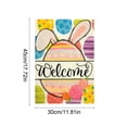 thumbnail image 3 of Easter Eggs Welcome Garden Flag 12x18 Inch Vertical Double Sided Easter Colorful Small Flags Farmhouse Outside Decoration For Yard (ONLY FLAG), 3 of 6