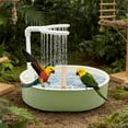 thumbnail image 4 of Automatic Bird Bath USB Powered, Green, Rain Simulation Shower for Cage, Parakeet Parrot Finch Cockatiel Lovebird Bathing Station, 4 of 6
