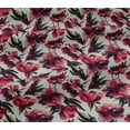thumbnail image 5 of oneOone Viscose Jersey Red Fabric Florals Craft Projects Decor Fabric Printed By The Yard 60 Inch Wide, 5 of 5