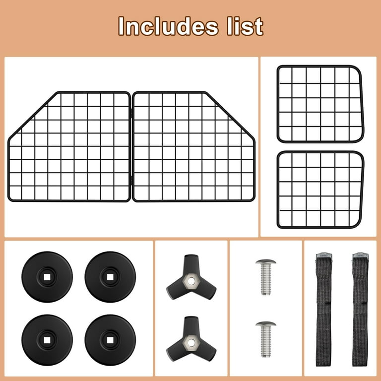 Pet Barrier HomeDude For SUVs Cars Compact Mesh Design, Width