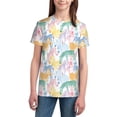 thumbnail image 3 of Wukai Zebra Colourful Youth Unisex Short Sleeve T-Shirt for Boys, Girls, Teens, and Kids-Small, 3 of 7