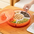 thumbnail image 3 of Plateau à Fruits Transparent Simple/double Couche Rotatif Multi Compartiments Anti-Humidité pour Collations Bonbons Boîte de Rangement Alimentaire pour la Maison, 3 of 8
