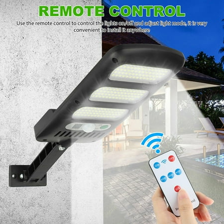 

MYDENIMSKY 213 LED Outdoor Solar Street Wall Light Sensor PIR Motion LED Lamp with Remote