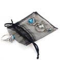 thumbnail image 3 of 100 bolsas de regalo de organza de 9 x 12 cm (3,6 x 4,8 pulgadas), bolsas con cordón para joyas, fiestas, bodas, regalos, bolsas de dulces (negro), 3 of 6