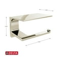 Delta Pivotal Tissue Holder with Shelf, Polished Nickel
