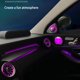 thumbnail image 5 of Luz LED ambiental para coche, luz de ambiente colorida para modificación Interior, accesorios para coche, para mercedes-benz C/GLC/W205/X253 copiloto, 5 of 5