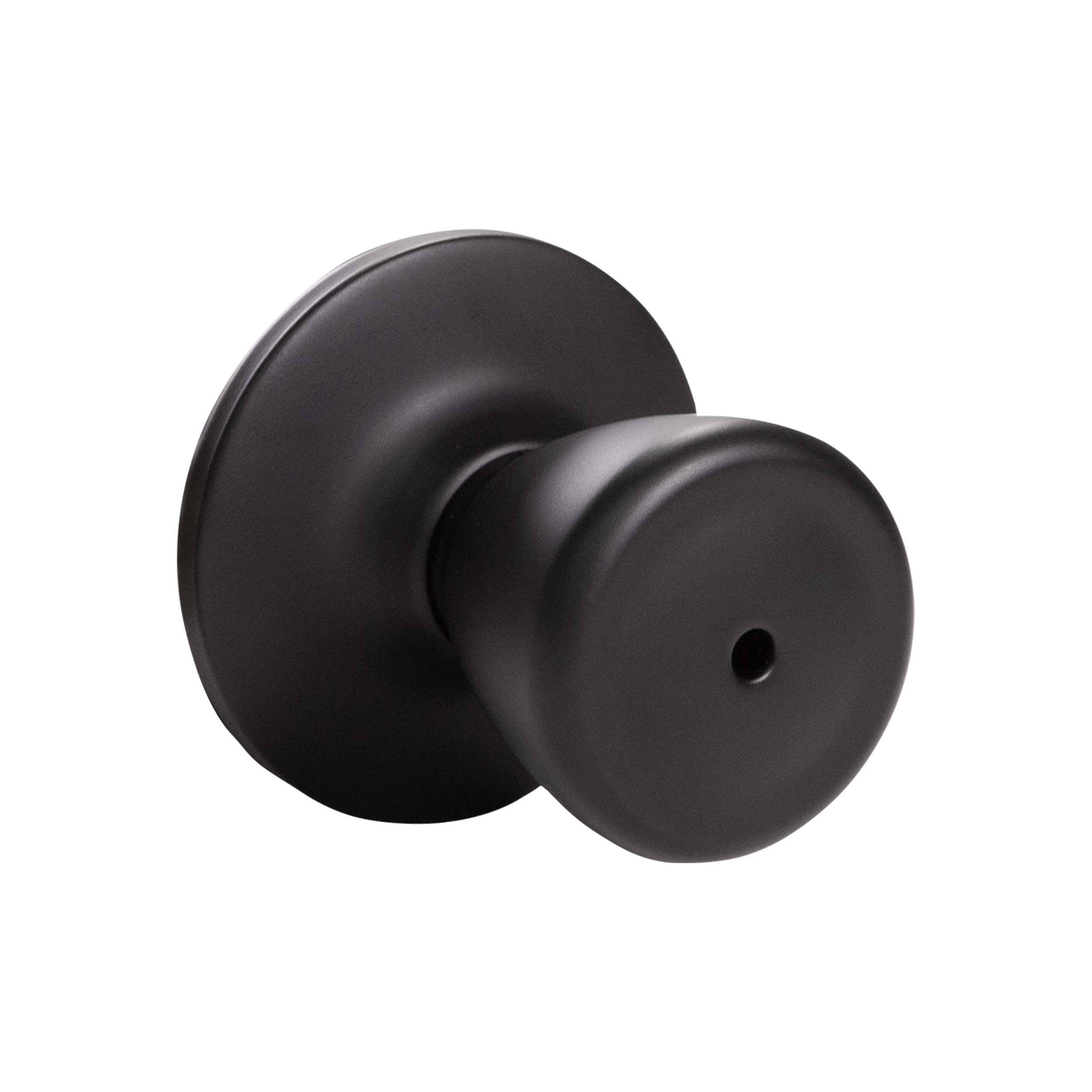 Design House Tulip Privacy Interior Bed and Bath Door Knob, Matte Black