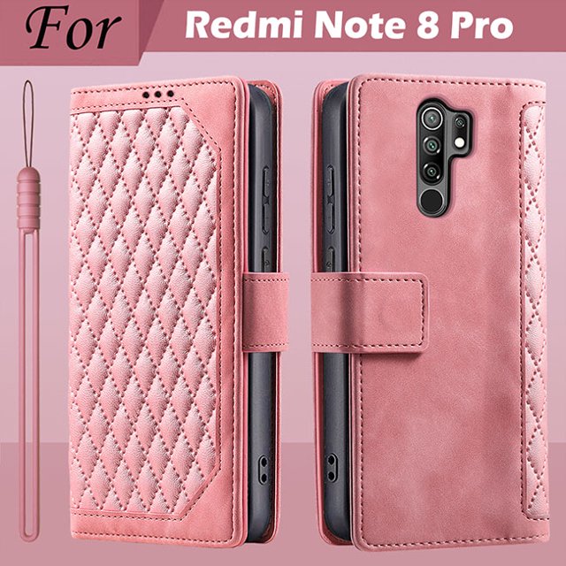 For Xiaomi Redmi Note 8 Pro Case Leather Wallet Phone Case for Redmi Note 8 Pro Case Redmi Note 8 Pro Cover Flip Coque Fundas Style 1 Pink Redmi Note 8 Pro