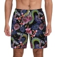 thumbnail image 2 of Goofa Snake And Flower Printed Men's Swim Trunks Board Shorts Quick Dry Mens Swimming Trunks with Compression Liner,Breathable Fit Hawaii Beach Shorts-X-Large, 2 of 9