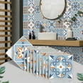 thumbnail image 2 of Ramiter DIY 1Set 10PC 3D Tile Sticker Vintage Pattern Self Adhesive Waterproof Living Room Wall Sticker Bathroom Wallpaper, 2 of 5