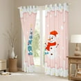 thumbnail image 3 of jejeloiu Merry Christmas Tree Black Out Curtains,Cute Snowman Curtains Pack of 2 (42x63 Each),Ice Cream Dessert Bedroom Curtains For Girls,Breathable Room Decorative, 3 of 6