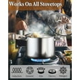 thumbnail image 4 of Cook N Home Classic 6 Quart Tri-Ply Clad Stockpot, Stainless Steel Stock pot with Lid,  Cooking Pot for Pasta, Spaghetti, Large Soup Pot with Handle, Cookware for Canning, Boiling, Simmer, Oven Safe, 4 of 8
