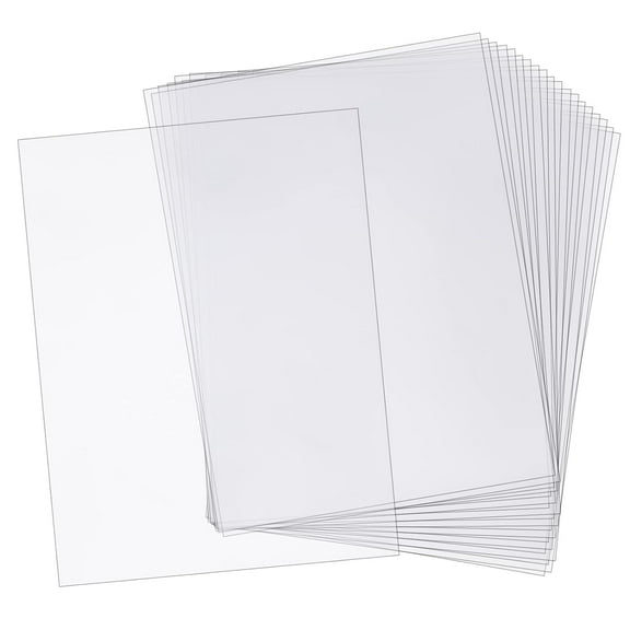 20 Pcs Clear PVC Flexible Plastic Board Sheet 8.25 x 11.75 inch Clear Plastic Sheet with Protective Paper for Craft Windows Picture Frames DIY Display Projects