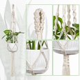 thumbnail image 3 of Jardineras colgantes para plantas de interior, perchas de macramé de un solo nivel para plantas, cuerda de algodón hecha a mano para colgar, 3 of 5