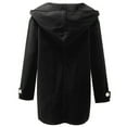 thumbnail image 4 of Puntoco Plus Size Top Clearance,Womens Warm Faux Coat Cardigan Winter Solid Long Sleeve Outerwear Black 4(S), 4 of 5