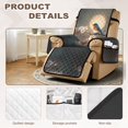 thumbnail image 5 of SCRAWLGOD Hummingbird Print Recliner Chair Cover Cherry Blossom Print Universal Removable Furniture Protector Washable Non Slip Recliner Chair Cover with Pocket, 5 of 7