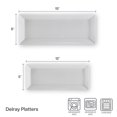 thumbnail image 3 of Mikasa Delray Chip Resistant Set Of 2 Platter Serving Tray, 12 And 15 Inch, White, 3 of 4