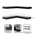 thumbnail image 5 of Kate and Laurel Havlock Modern Wood Two-Piece Floating Corner Shelf Set, 26 x 8 x 3, Black, Wooden Corner Kitchen Shelving with Unique Geometric Shape for Living Room Decor or Entryway Storage, 5 of 9