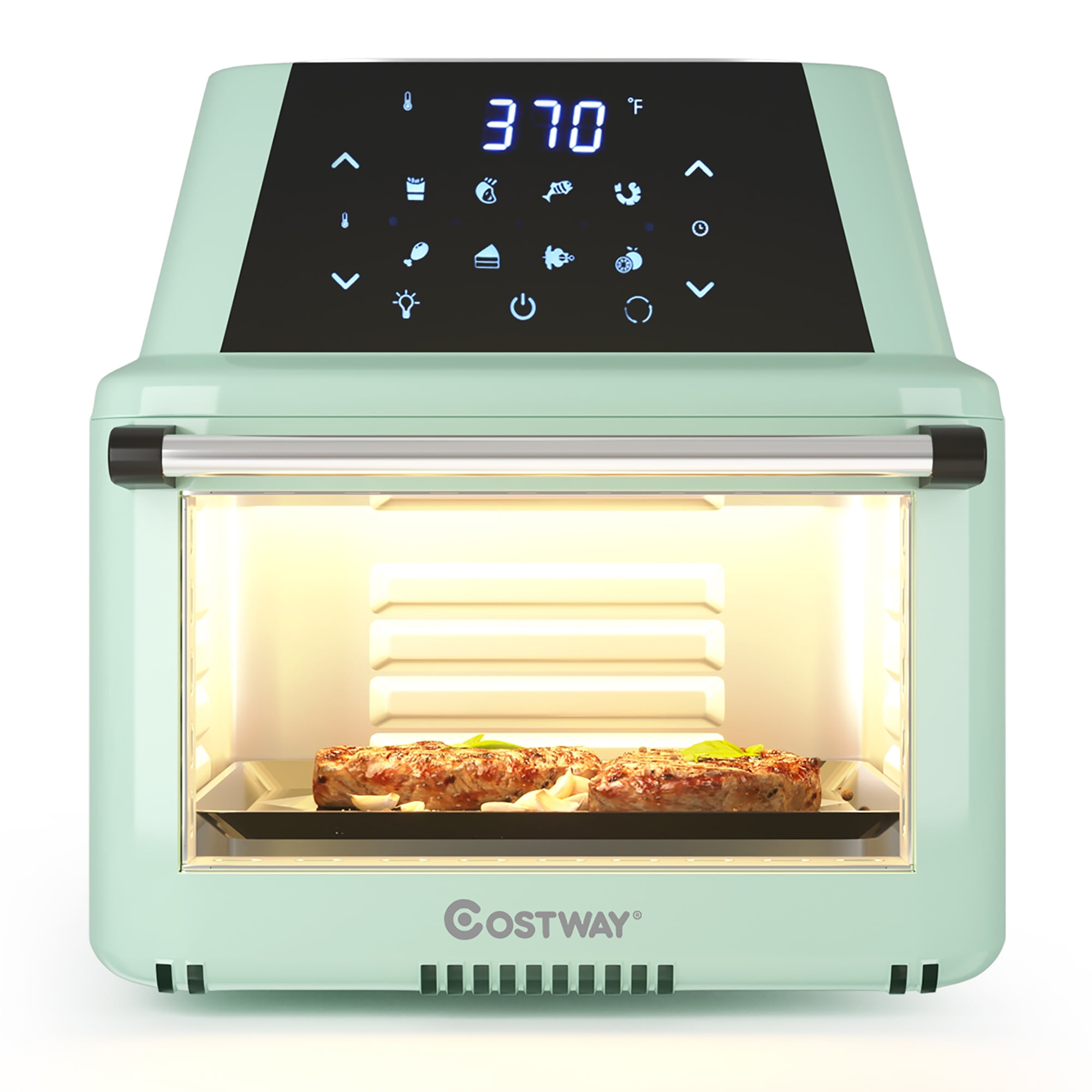 Costway 19 QT Multifunctional Air Fryer Oven Dehydrator Rotisserie w/Accessories Green