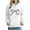 White, variant on SwiftWear Women's Christmas Bow Print Hooded Sweatshirt - Festive Hoodie Pullover with Drop Shoulder Design, Soft Loungewear with Front Pockets Red