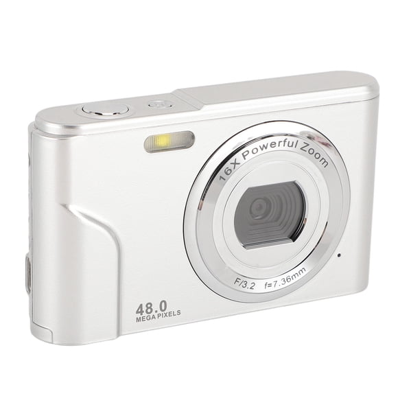 Cámara Digital, 48MP 1080p 16x Zoom Digital Anti vibracia Apuntarar y disparar Cámaras Con Pantalla de 2.4 Pulgadas, Cámara Compacta de Vije para Principiando