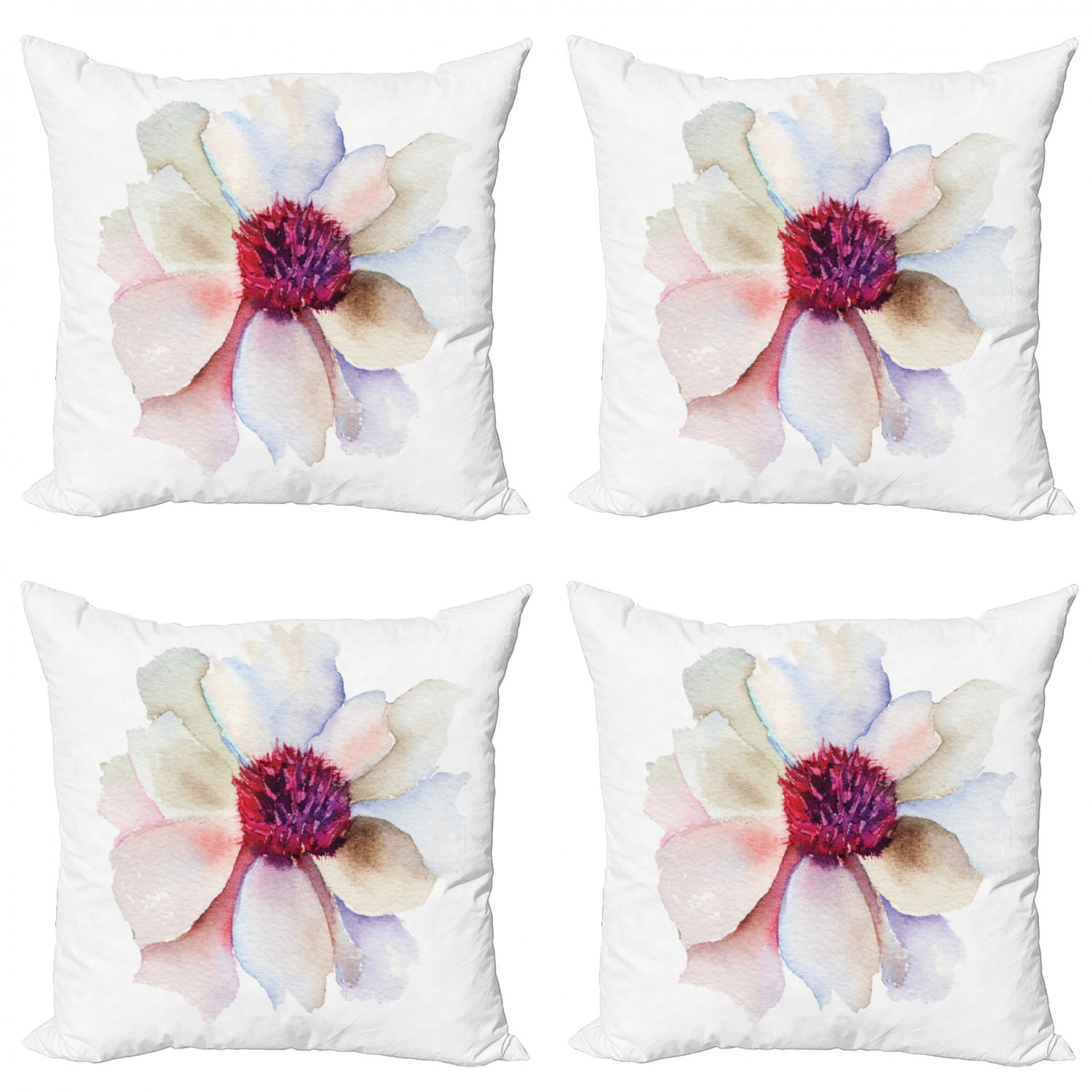 Bouquets of Blooming Rose Flowers Leaves and Buds Spring Season Ambesonne Summer Pink Decorative Throw Pillow Case Pack of 4 Cushion Cover for Couch Living Room Car Baby Blue and Lime Green 16 