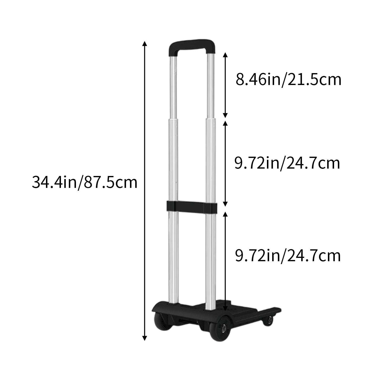 Deeceymbur Folding Hand Truck Trolley Portable Dolly Cart with 4 Wheels Small Pull Cart for Moving Warehousing Shopping Picnic