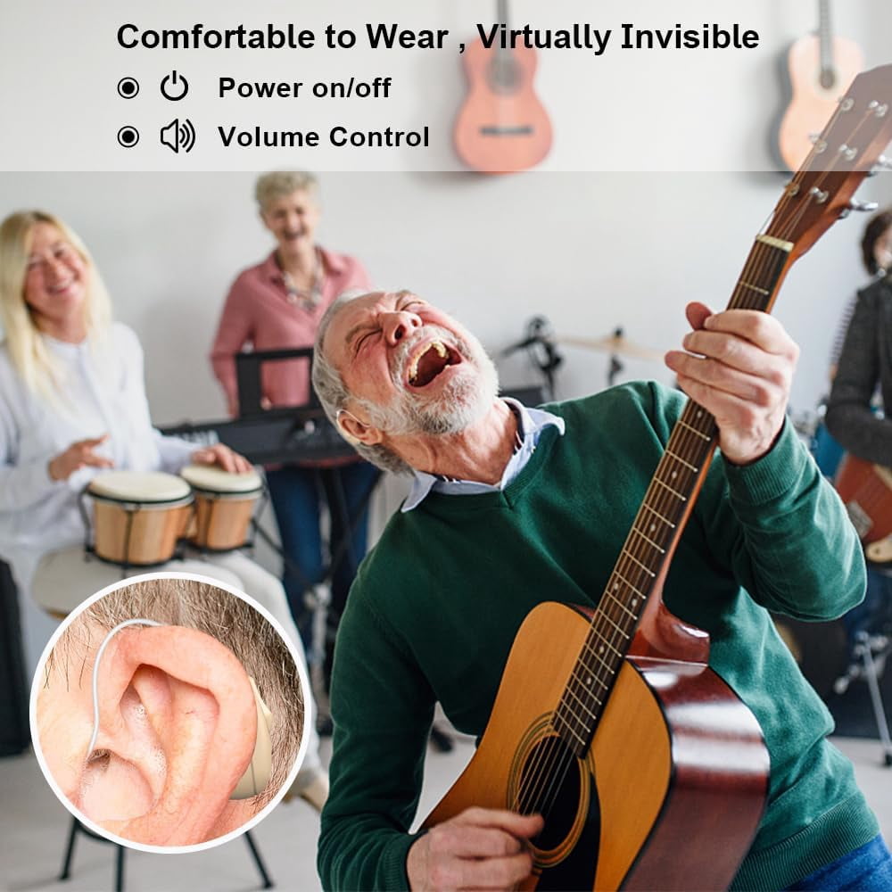 True Hearing Aids Not Amplifier 11 Channals Professional Rechargeable Waterproof Hearing Aids for Seniors Serve with Noise Cancelling Hearing Aid with Magnetic Charging Box