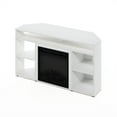 thumbnail image 4 of Furinno Jensen Corner TV Stand with Fireplace for TV up to 55 Inches, Solid White, 4 of 7