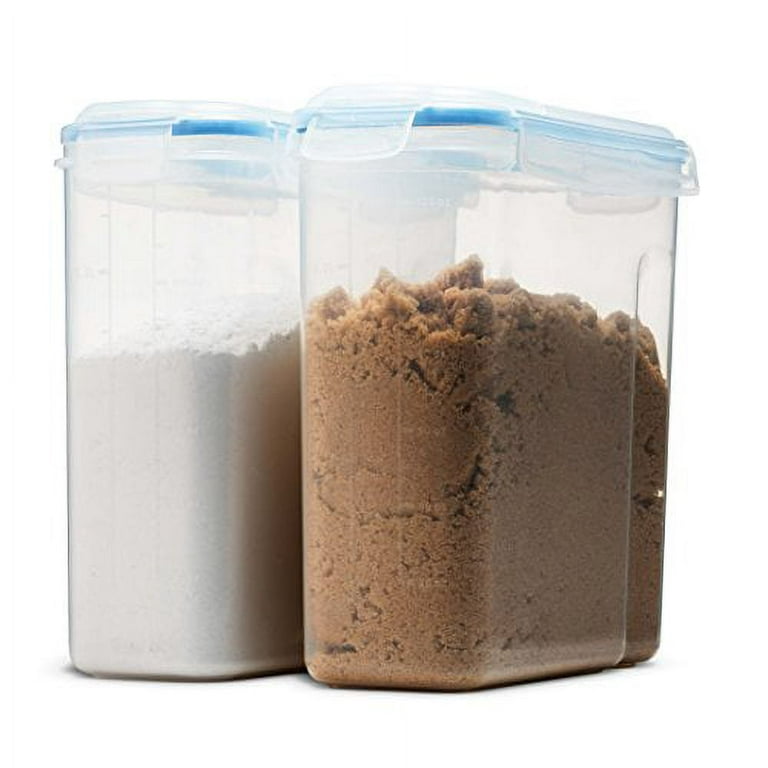 Food Storage Containers - Baking Supplies, 4LB Sugar & Flour - 4 Set
